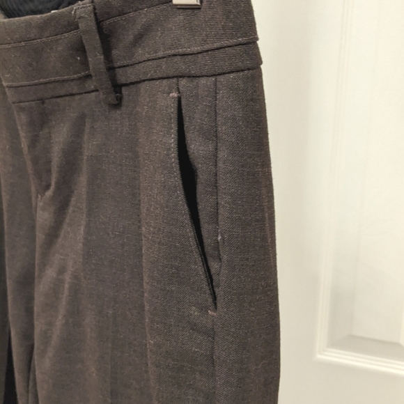 Banana Republic Wide Leg Dress Pants, Dark Brown (size 00 petite, women) - Picture 3 of 7